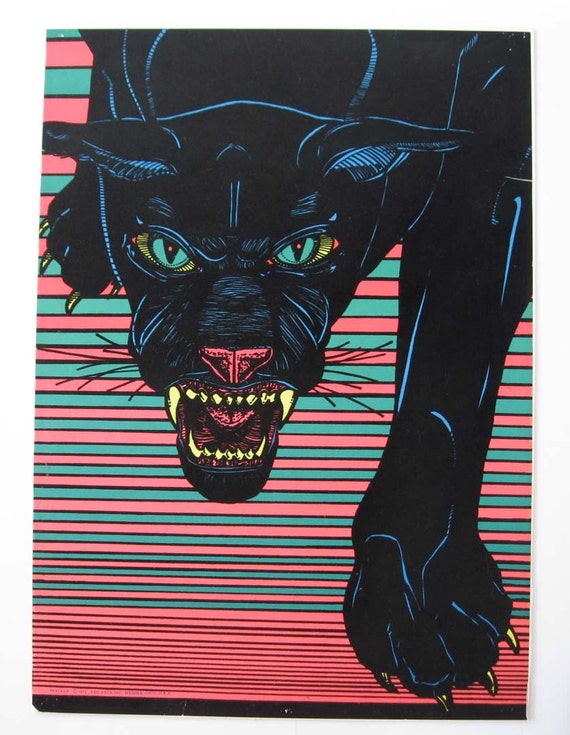 velvet black light posters panther