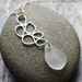 Raindrops. White Seaglass on Sterling Silver Necklace