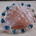 CLEARANCE SALE!!! Beaded Bracelet 8" with Blue Czech Beads and Magnetic Clasp