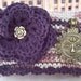 Coffee Bean and Camo Brown Variegated with Sun Face Crocheted Cotton Little Bit Purse