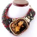 Statement ART necklace , one of a kind , Bead Embroidered Necklace, Statement Necklace, Collar Necklace