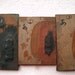 Rare Vintage Japanese Hand Carved Wood Stamps Showa Period Girl