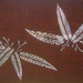 Vintage Japanese Katagami Stencil Bamboo Leaf in Showa Period