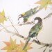 Vintage Japanese Painting Sparrows Suzume Matsubayashi Keigetsu Nihonga Style Showa Period