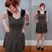 80's Olive and Black Jersey Cheetah Dress, M/L