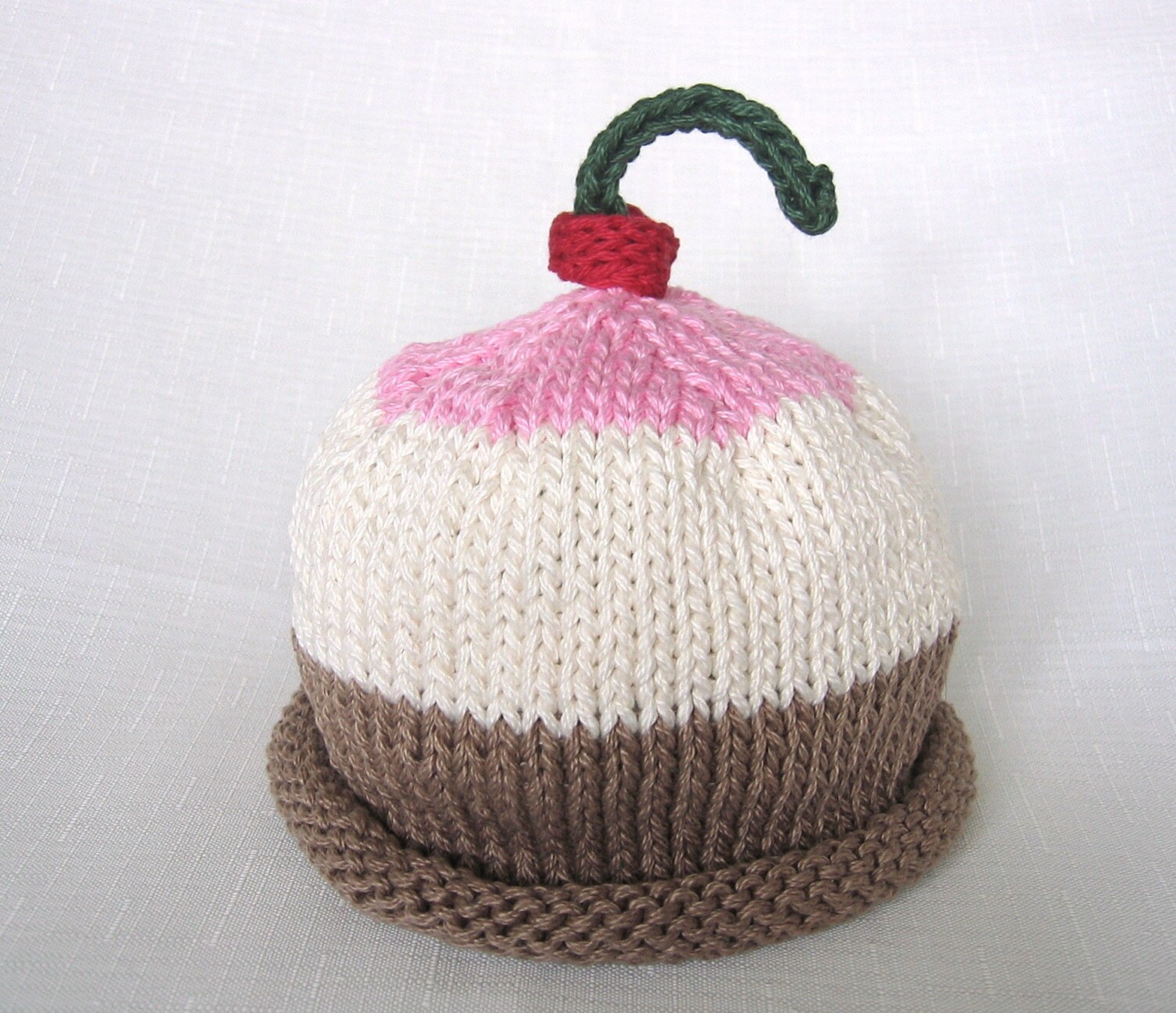 Neapolitan Ice Cream Hat Knit Cotton Baby Hat great photo