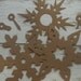 6 large snowflakes - chipboard