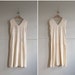 1920s vintage ivory cream silk and glass flapper dress