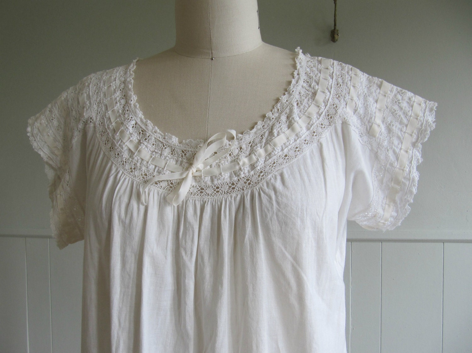 antique victorian vintage white cotton and lace by GreatestFriend