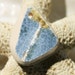 Blue and White Beach Pottery. Top Drilled.
