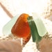 Top drilled Seaglass in Mixed Colors. 4 Pieces. Rich Aqua, Seafoam, Teal and Brown. Charm Sized.