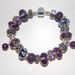 Purple European Style Beaded Bracelet