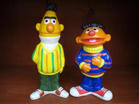 1976 Bert and Ernie Figurines Sesame Street by Gorham Japan