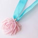 Necklace. Pastel Fun. Flower Cabochon. Ribbon. Jewellery by dspdavey on Etsy