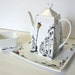 Teapot with Sugar Jar - RAINY STREET - Original decorative painting by Yury Tarler - tbteam