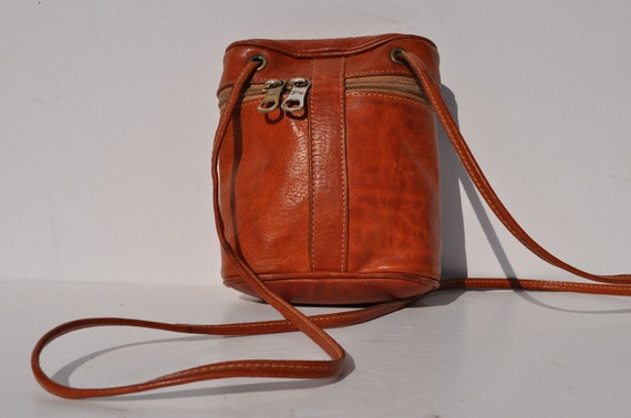 IL BISONTE vintage leather cross body purse leather bag w a di