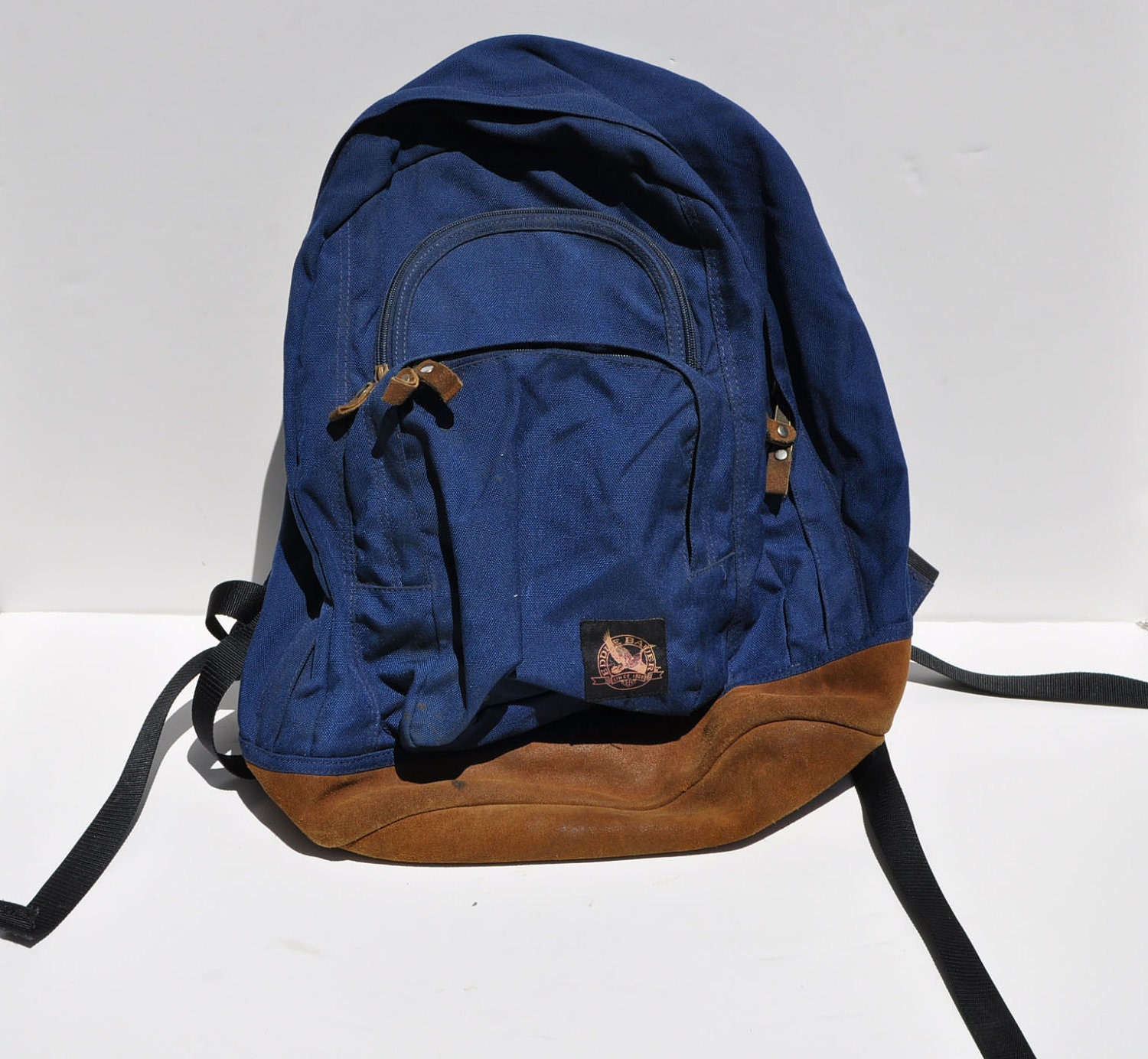 vintage 1980s BACKPACK eddie bauer tote carry on school suede