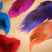 Bright Dyed Buck Tails Tail Pieces for Crafts- 1/4 pound Lot of bigger pieces