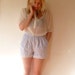 RESERVED Vintage Striped Shorts Cuffed Short Stripes White Printed Beach Vacation Summer Bottoms