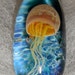Jellyfish pendant glass art jewelry, beach glass amazing glass gibbons glass, christmas gifts colorful ocean glass