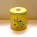 Yellow Tin Storage Container - Vintage Ransburg