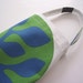 plastic bag holder in fun green and blue tree design