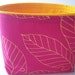 hot pink and bright yellow medium fabric bin