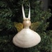 Small Iridescent Shell Angel Christmas Tree Ornament