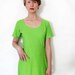 ON SALE Vintage dress / neon green long dress / size M-L