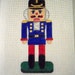 HAND PAINTED Needlepoint NUTCRACKER Christmas Ornament, 18 Mono Canvas