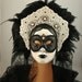 Victorian Raven Shadowboxed Mask- Wearable Art