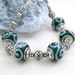 Blue and Green Pandora Style Bracelet