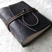 Leather Journal, Midnight Blue/Navy, handmade rstic journal by Dancing Grey Studio on Etsy