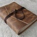 Leather Journal, Distressed Brown, handmade journal by Dancing Grey Studio on Etsy