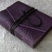 Leather Journal, Violet/purple, handmade rustic journal by Dancing Grey Studio on Etsy