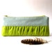Black Friday Etsy - SALE 20% OFF - Prices reduced - New Mini True Romantic Pouch in light blue - green / apple green fabric