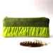 SALE 20% OFF - Prices already reduced - Pouch, Pencil case, purse - New Mini True Romantic Pouch in military green / apple green fabric