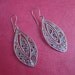 Balinese Sterling Silver 925 Dangle Earrings / metalwork earrings / handmade earrings