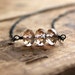 Necklace with Golden Swarovski Crystal and Sterling Silver - Daybreak