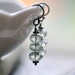 Mint Green Earrings with Mystic Green Quartz and Sterling Silver - Vapor Pastel Spring Fashion