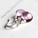 Pink Gemstone Earrings, Wire Wrapped Mystic Pink Quartz with Sterling Silver - Petal Pink Pastel