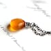 Mustard Yellow Necklace Chalcedony Gemstone Wire Wrapped on Sterling Silver Chain - Glow