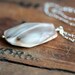 Petrified Wood Pendant, Unique Black and White Striped Petrified Wood on Sterling Silver Chain - Tribal Southwestern Boho Fashion