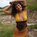 Leather, deep tribe Goddess Warrior Halter