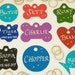 Hand Engraved - Buy 2 Tags get 3rd Tag FREE - Pet Dog or Cat ID Tags - 10 Great Shapes 7 Great Colors Available -