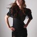 RESERVED FOR SINGING CANARY Vintage 80s Black Sequin Fringe Mini Cocktail Evening Dress
