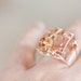 Resin Ring Gold Flakes Square Shape Cocktail Ring OOAK