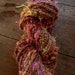 Handspun, Hand-Dyed, Alpaca Art Yarn, Bulky, 36 Yards, Daisy, Wattlebark, Peppercorn, Natural Medium Brown.