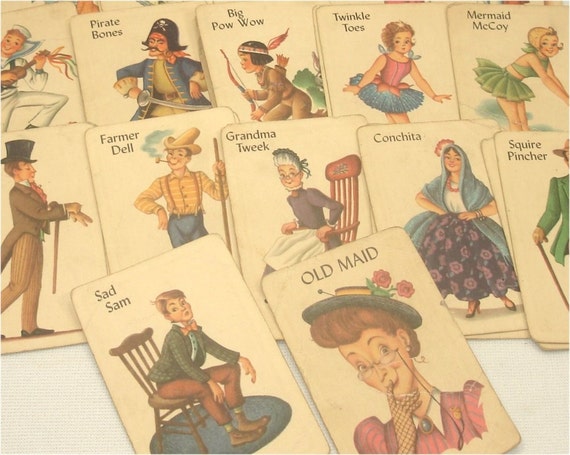 giant old maid cards western publishing