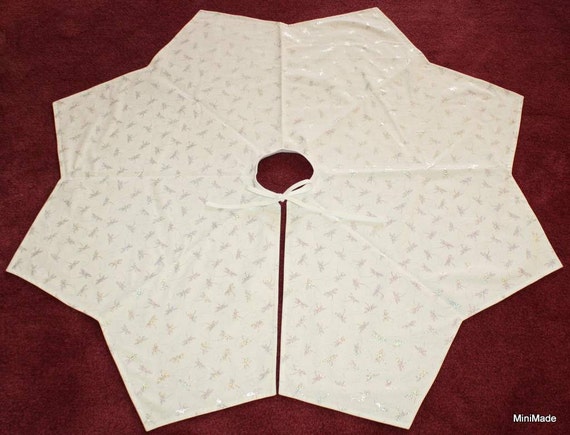 christmas tree skirt white with silver dragonflies by minimade christmas tree skirt white with silver dragonflies by minimade